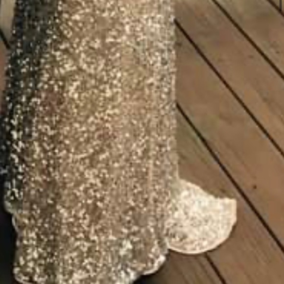 Primavera rose gold sequined prom gown - Picture 6 of 8